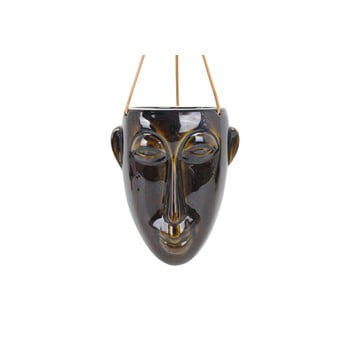 Ghiveci suspendat PT LIVING Mask, înălțime 22,3 cm, maro închis imagine