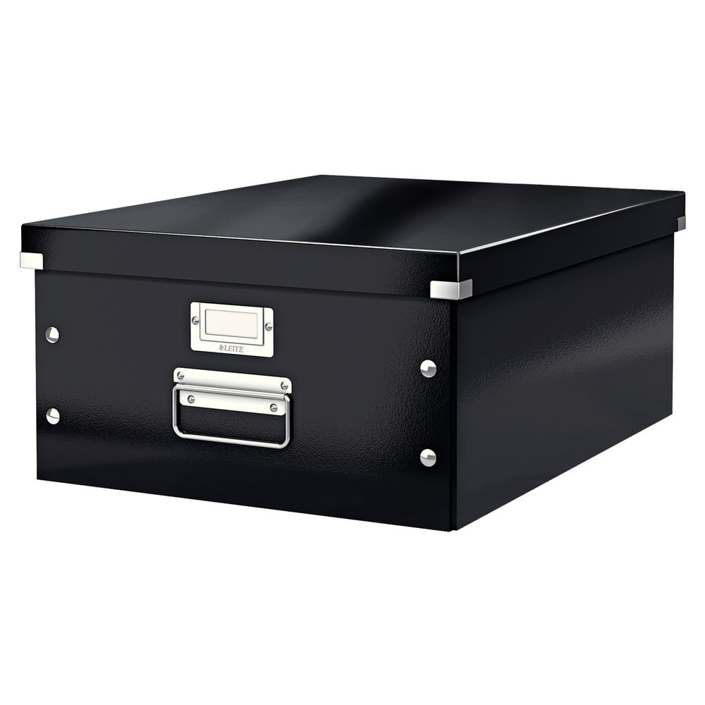 Černá úložná krabice Leitz Universal, délka 48 cm