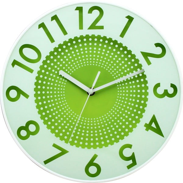 Zelené nástěnné hodiny Postershop Infinity, ø 30 cm