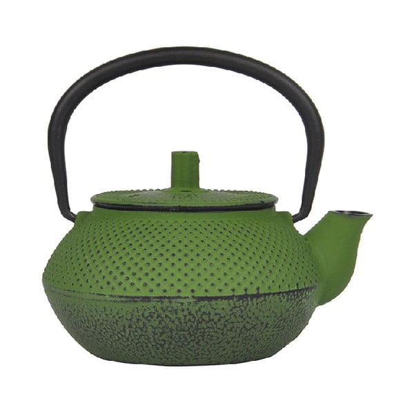 Zelená litinová čajová konvička Bambum Linden, 300 ml