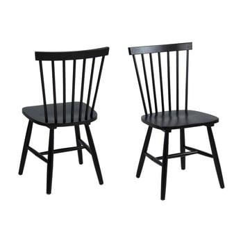 Set 2 scaune actona riano dining set, negru