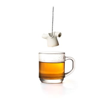 Infuzor de ceai Qualy&CO Tea Shirt, alb