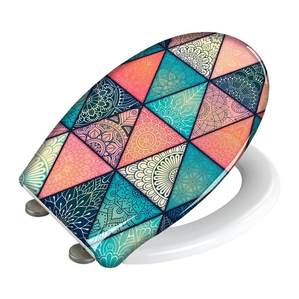 WC sedátko se snadným zavíráním Wenko Easy Geometry, 44,5 x 37 cm