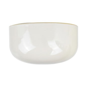 Ghiveci de perete pt living oval, 20 x 10,8 cm, alb