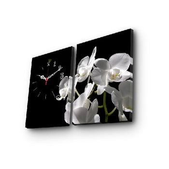 Ceas decorativ pentru perete květy, 64 x 40 cm