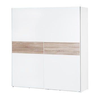 Șifonier cu două uși szynaka meble wenecja, decor stejar, decor alb