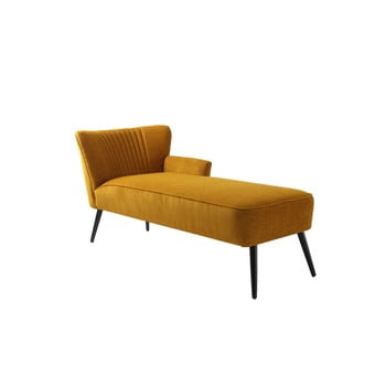 Șezlong custom form harry, colț pe partea stângă, galben muștar