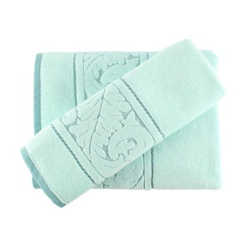 Set 2 prosoape din bumbac sultan, verde mentol