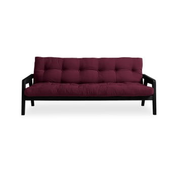 Canapea extensibilă Karup Design Grab Black/Bordeaux, negru - vișiniu