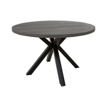 Masă rotundă cu picioare negre canett maison, ø 120 cm, gri