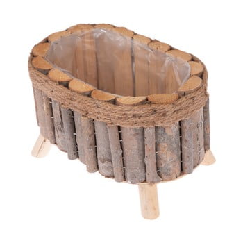 Cutie ovală din lemn cu picioare Dakls