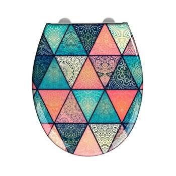 Capac wc cu închidere lentă wenko easy geometry, 44,5 x 37 cm