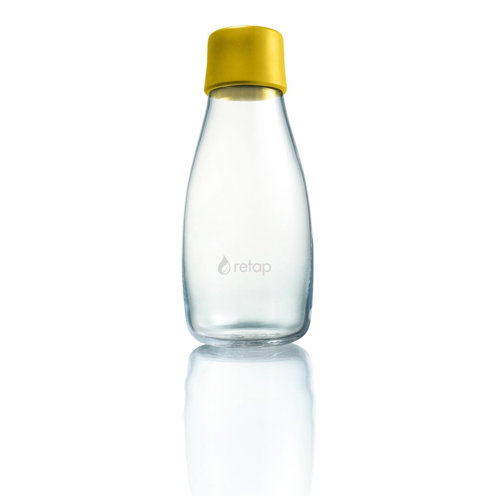 Tmavě žlutá skleněná lahev ReTap s doživotní zárukou, 300 ml