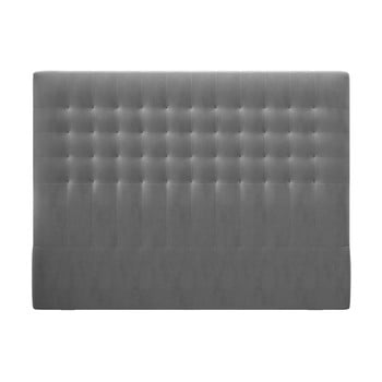 Tăblie pat cu înveliș de catifea windsor & co sofas apollo, 200 x 120 cm, gri