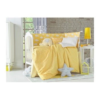 Lenjerie de pat cu cearceaf pentru copii Apolena Carino, 100 x 150 cm, galben