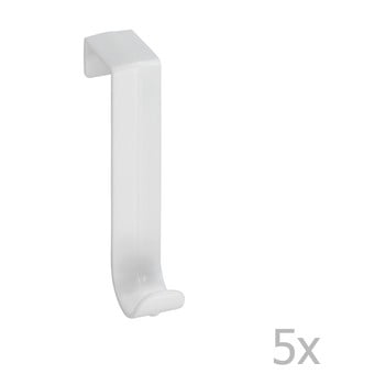 Set 5 suporturi pentru ușă wenko door clothes, alb