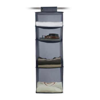 Organizator suspendat cu 4 compartimente domopak living, gri