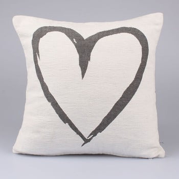 Față de pernă dakls heart, 40 x 40 cm, alb