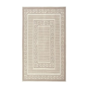 Covor din bumbac floorist regi, 120 x 180 cm, crem