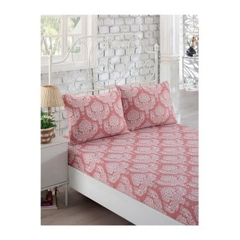 Cearșaf cu elastic din bumbac + 2 fețe de pernă ugo, 160 x 200
