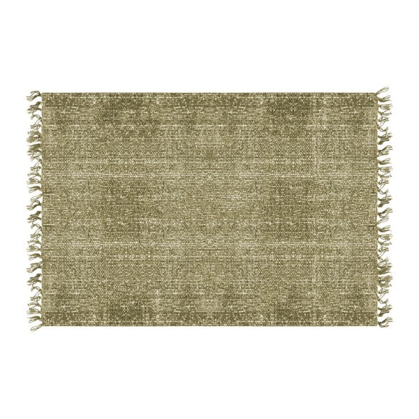 Zelený bavlněný koberec PT LIVING Washed, 140 x 200 cm