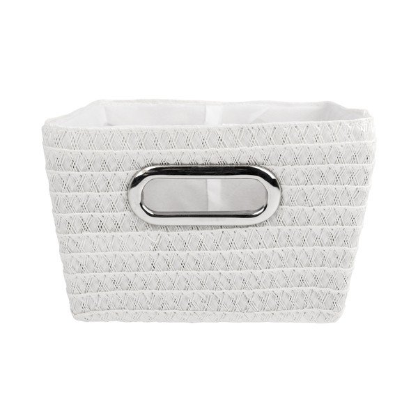 Bílý košík Wenko Chromo, šířka 28 cm