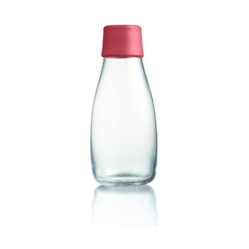 Sticlă cu garanție pe viață retap, 300 ml, roz - roșu