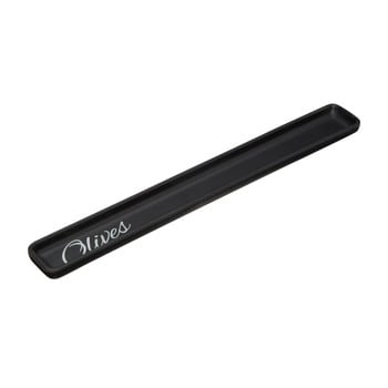 Farfurie servire din ceramică pentru măsline premier housewares, lungime 34 cm, negru