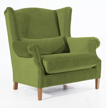 Fotoliu Max Winzer Harvey Velvet, verde oliv
