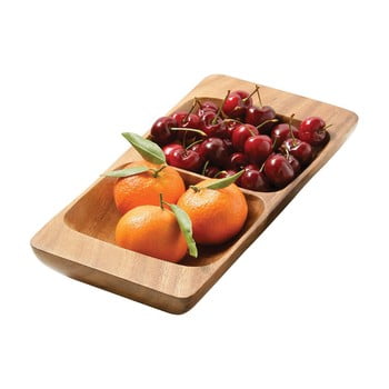 Platou servire din lemn de salcâm premier housewares socoro