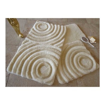 Set 3 covorașe de baie confetti bathmats sparkle, crem-auriu