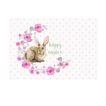 Set 2 suporturi pentru farfurie Apolena Rabbit Wishes Happy Easter, 33 x 45 cm