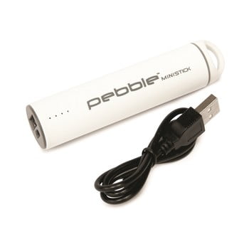 Baterie externă pentru călătorii Pebble Ministick, alb