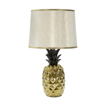 Veioză cu o construcție aurie mauro ferretti glam ananas, alb
