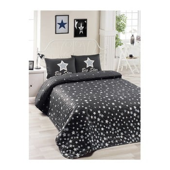 Set cuvertură de pat și față de pernă mismo cula, 160 x 220 cm, negru