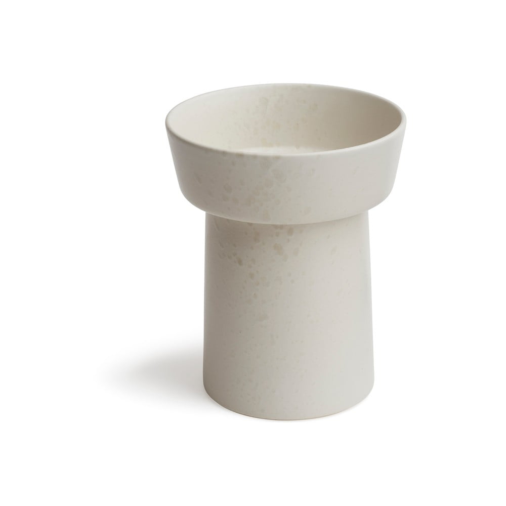 Bílá kameninová váza Kähler Design Ombria, výška 20 cm