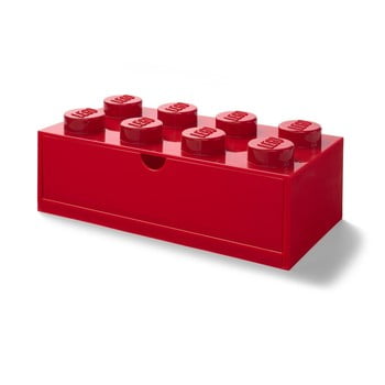 Cutie cu sertar pentru birou lego®, 31 x 16 cm, roșu