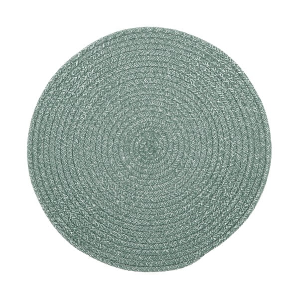 Zelené prostírání s příměsí bavlny Tiseco Home Studio, ø 38 cm
