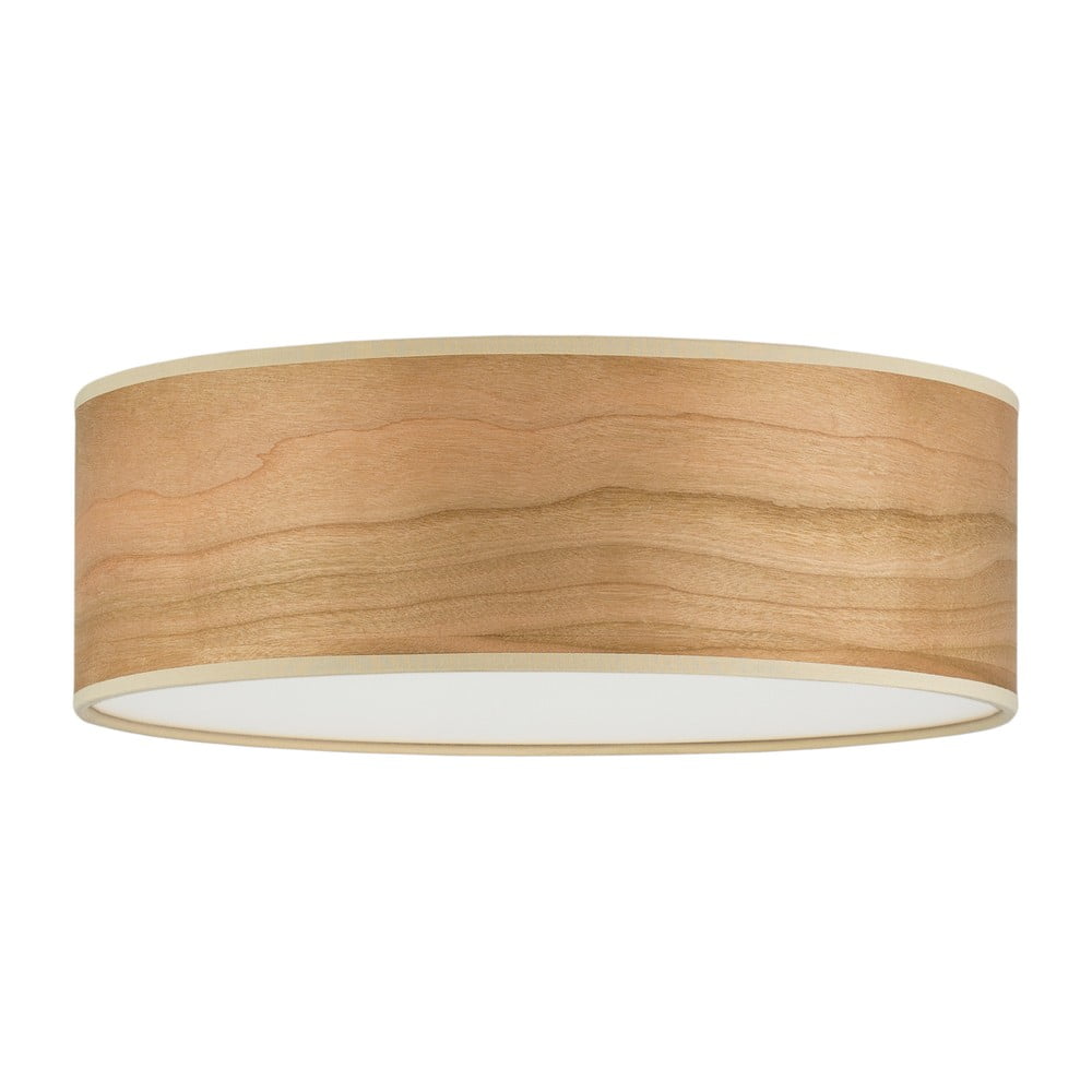 Stropní svítidlo z přírodní dýhy v barvě třešňového dřeva Sotto Luce TSURI M, ⌀ 30 cm