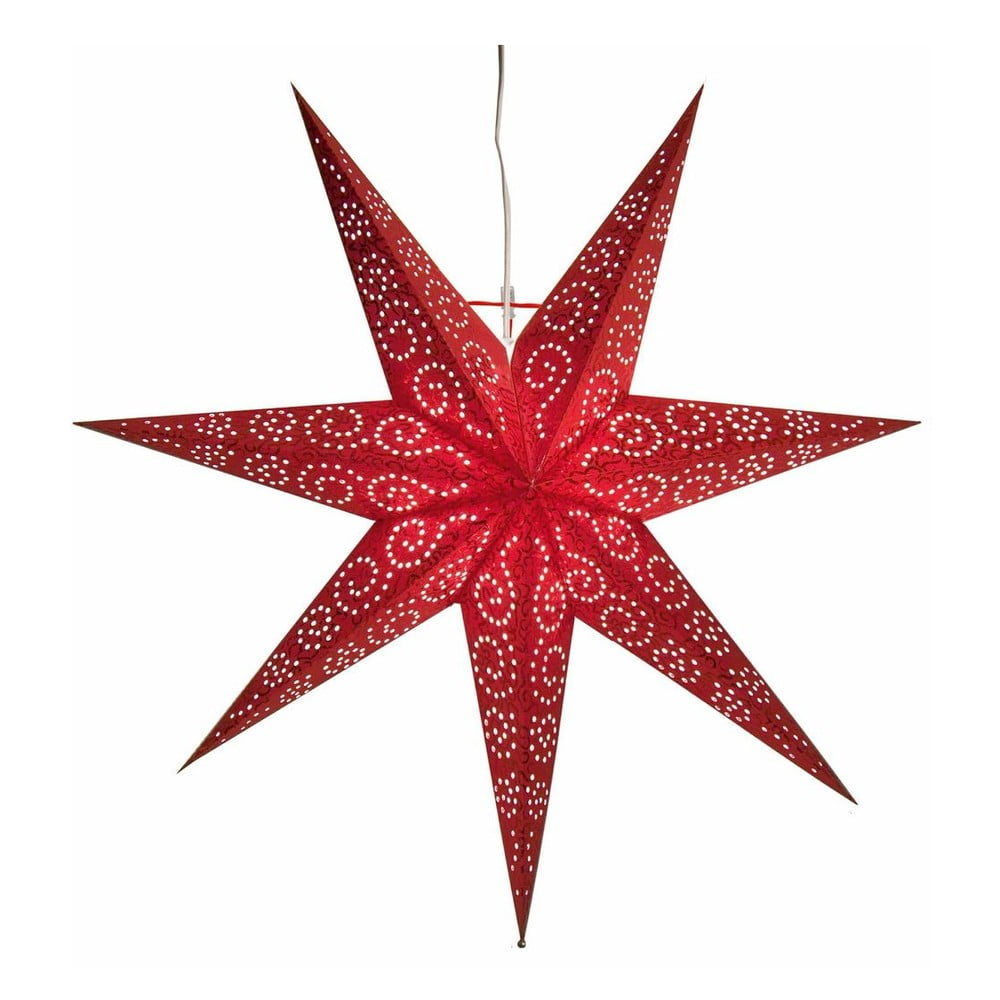 Závěsná svítící hvězda Antique Red, 80 cm