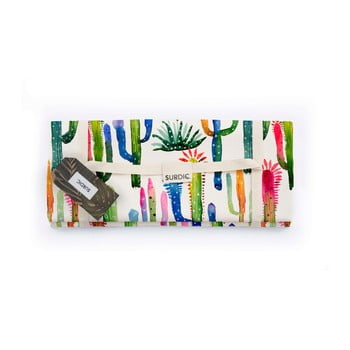 Pătură pentru picnic surdic watercolor cactus, 170 x 140 cm