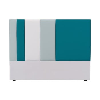 Tăblie pat mazzini sofas dahlia, 120 x 160 cm, gri - turcoaz
