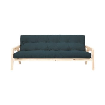 Canapea extensibilă karup design grab raw/petrol blue