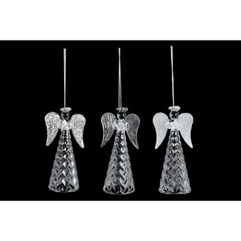 Set 3 decorațiuni din sticlă în formă de înger ego dekor
