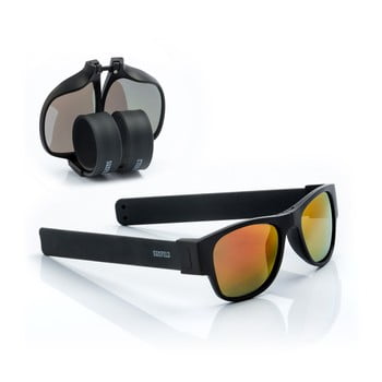 Ochelari de soare pliabili InnovaGoods Sunfold ES2, negru - portocaliu
