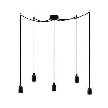 Lustră cu 5 cabluri bulb attack uno cassie, negru