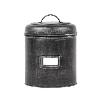 Recipient metalic label51, ⌀ 10 cm, negru