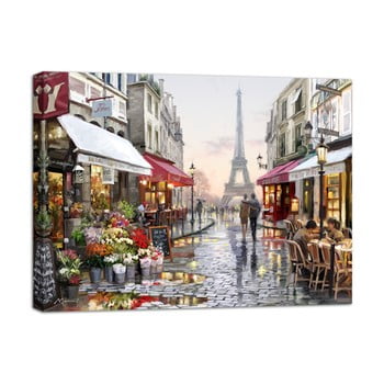 Tablou styler canvas watercolor paris i, 85 x 113 cm
