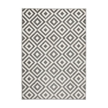 Covor Think Rugs Matrix Grey White, 160 x 220 cm, gri - alb title=Covor Think Rugs Matrix Grey White, 160 x 220 cm, gri - alb