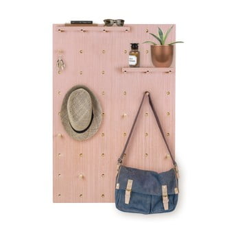 Cuier cu rafturi surdic pegboard rose quarz